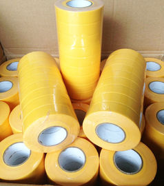 Boyama Endüstrisi için Koyu Sarı 100mil Küçük Çekirdekli Krep Kağıt Maskeleme Bandı